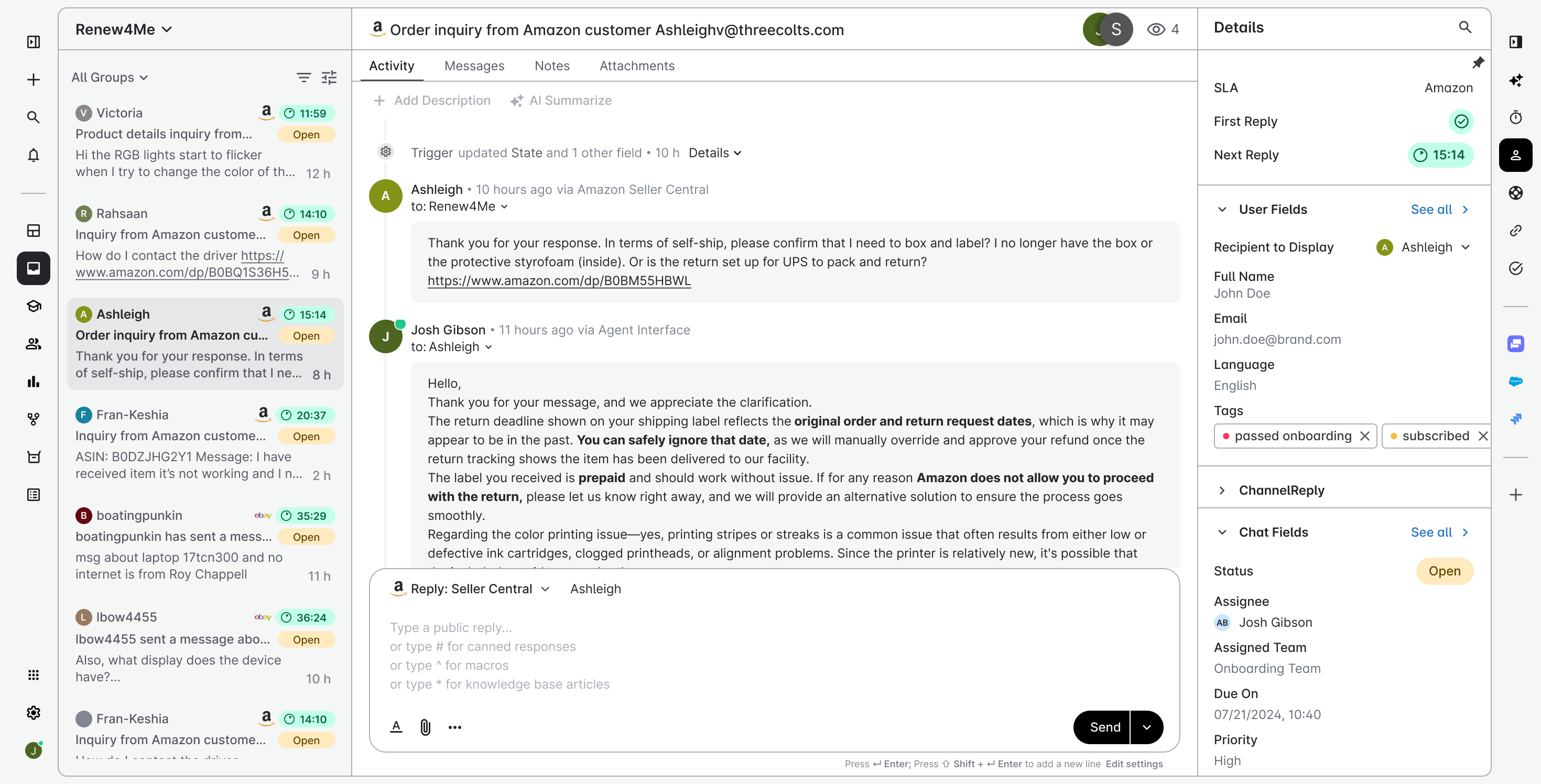 Inbox after redesign